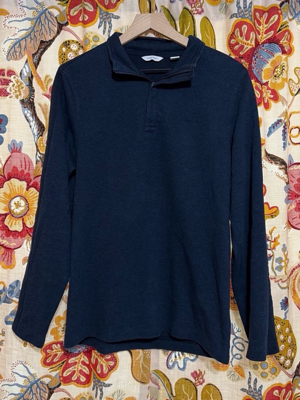 Navy Calvin Klein Quarter-Zip Pullover
